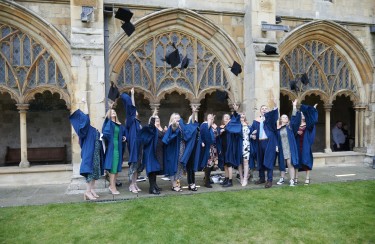 Students Celebrating at Graduation