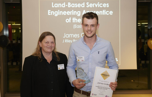 Web James Galley Land Based Services Engineering Apprentice of the Year Photo credit ANDI SAPEY