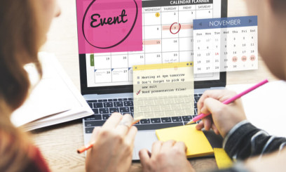 People planning an events calendar